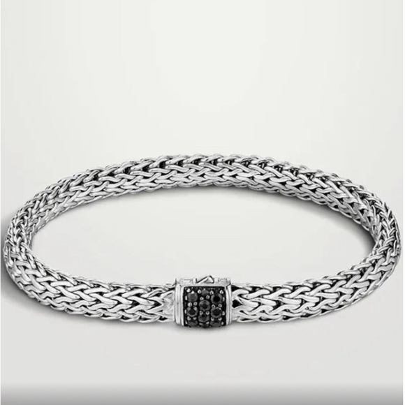 John Hardy classic chain bracelet silver and onyx - Picture 2 of 5